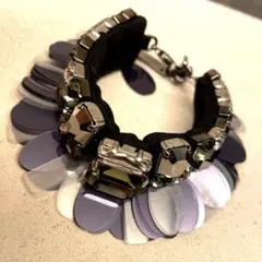 ⭐︎美品 ネイビー ラインストーン ブレスレット