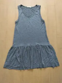 【美品】グレー ノースリーブ チュニック 薄手柔らか