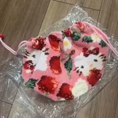 新品　ハローキティ フェイラー 巾着（リボン） FEILER/フェイラー 別注 DLICIEUX HELLO KITTY 巾着（ポーチ