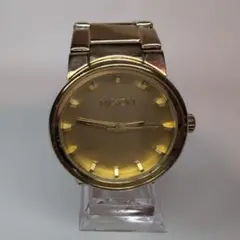 NIXON ゴールド THE CANNONアナログ時計 [稼働品]
