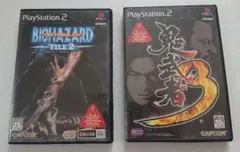 PS2ソフト バイオハザード アウトブレイクFILE2 / 鬼武者3 ２本セット