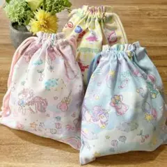 ゆめかわ♡ ユニコーン♡ ドリンク♡給食袋　3枚　セット