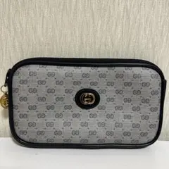 【美品】GUCCI オールドグッチ ポーチ 小物入れ マイクログッチ GGシマ