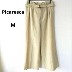 Picaresca　ベージュ キュロットパンツ　ワイドパンツ ベルト付き　M