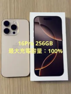【極美品】Apple iPhone 16 Pro 256GB デザートチタニウム