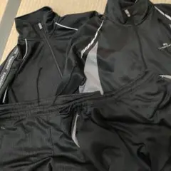 トレーニングウェア ２着上下セット 黒Mサイズ
