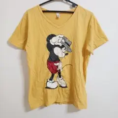 3gshop GOODSGOOD/ ディズニー ミッキー 半袖 Tシャツ 黄色