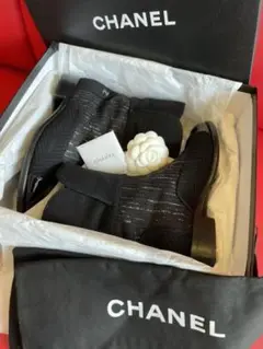 お値下げCHANEL.シャネル.ブーツ・黒色・サイズ38C