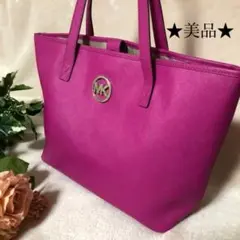 ♡美品♡ マイケルコース トートバッグ ピンク ビビッドカラー 人気 ロゴ