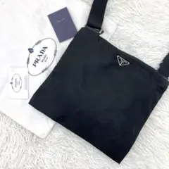 良品✨ プラダ ショルダーバッグ サコッシュ 三角プレート 白タグ ナイロン
