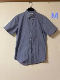 ユニクロ　メンズ　ドライイージーケアストライプシャツ　ワイシャツ　M