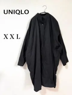 ユニクロ　UNIQLO ブラック ロングシャツ XXL ゆったりサイズ