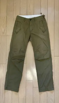 MHL マーガレットハウエル　メンズ　夏ズボン コットン　オリーブ色　Lサイズ