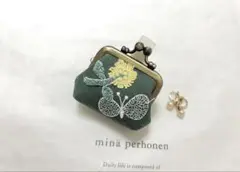 ⚮ミナペルホネンchoucho & skip 小さながま口 ハンドメイド