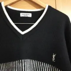 限定お値下げ! 90年代 サンローラン YSLロゴ セーター モノトーン