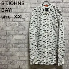 【STJOHNS BAY】 長袖シャツ XXL 動物柄 トナカイ