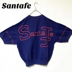希少 サンタフェ Santafe 半袖 スウェット でかロゴ 刺繍 L 日本製