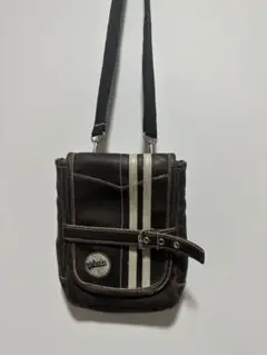 EDWIN 合成皮革ショルダーバッグ ストライプデザイン
