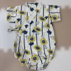 ひまわり柄 ベビー甚平 95cm未満