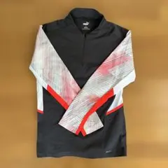 PUMA トレーニングトップ M ブラック/ホワイト/レッド