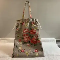 ハンドメイド　手提げ巾着バッグ　Cath Kidston キャンバス生地使用