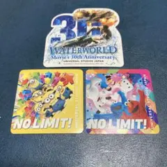 usjユニバ　ウォーターワールド30周年USJユニバノーリミットシール3枚セット