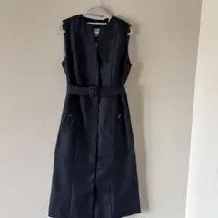 【新品未使用】grove ジレ　2way ジャンドレ　ネイビー　S
