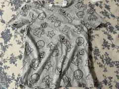 マリオ　キャラクター Tシャツ　グレー