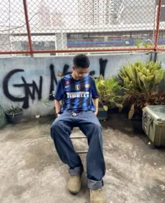 希少 インテル サッカーユニフォーム 刺繍ロゴ cityboy y2k