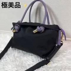 極美品✨ VIOLAd'ORO ノットハンドル 2way ショルダーバッグ