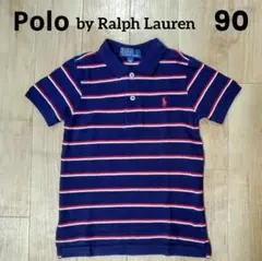美品　 Polo Ralph Lauren　ポロラルフローレン　ポロシャツ　紺赤