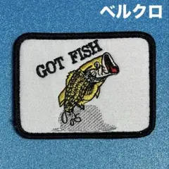 A1979 フィッシング　釣り　刺繍パッチ　ベルクロ