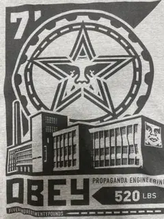OBEY Tシャツ グレー XLサイズ相当 プロパガンダ エンジニアリング