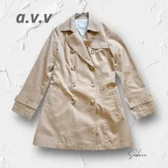 Y2572【a.v.v】トレンチコート/スプリングコート シンプル ベルト付き