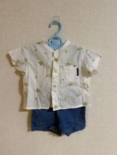 branshes 花柄シャツとデニムショーツセット