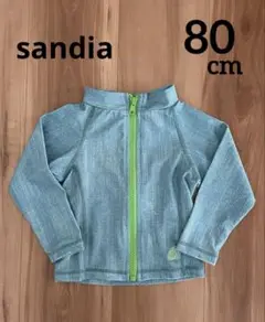 sandia フルジッパーの長袖ラッシュガード　80cm