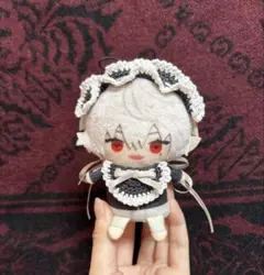 《黒×シルバー》にじぱぺっと ぬい服 ホワイトブリム スタイ セット