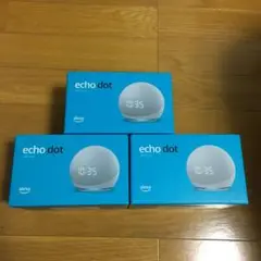 Echo Dot (エコードット) 第4世代 - ホワイト 時計付き 3個セット