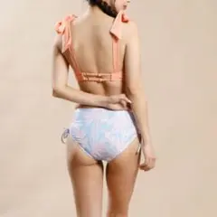 Beach Queen くすみカラーボタニカル柄 リーフ柄ショーツ おまけ付き