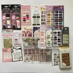 ネイルシール　まとめ売り　貼るジェル　UV GEL ネイルチップ　ワッツ　他