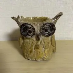 フクロウ　置き物　キャンドルホルダー