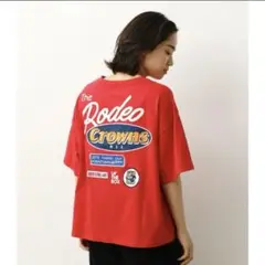 ロデオクラウンズワイドボウルOLMixabigVネックTシャツ