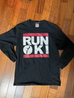 RUN OKI ブラック 長袖Tシャツ S