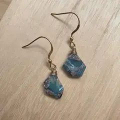 ゴールドコッパーアパタイト　フックピアス　S