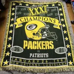 【NFL】USA製・ニューヨーク・ジェッツ・ラグ・ソファーカバー148×117 オズの魔法使い マルチカバー ソファーカバー ヴィンテージラグ