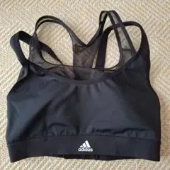 【美品】adidas ブラック スポーツブラ