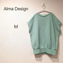 1408＊アルマデザイン M ノースリーブ ミントグリーン レーヨン