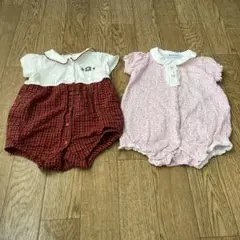 ファミリア　60サイズ ロンパース　2枚まとめ売り