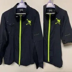 美品Oaklyオークリー スカル 2WAYフルジップゴルフウェア L 長袖/半袖