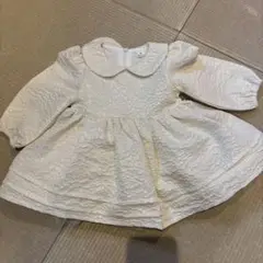 アイボリー 襟付きレースワンピース 80cm
